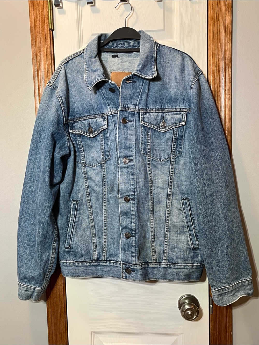 GAP Denim Blue Jeans Button-Down Jacket Coat - Women’s Large